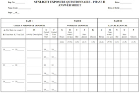 Answer Sheet