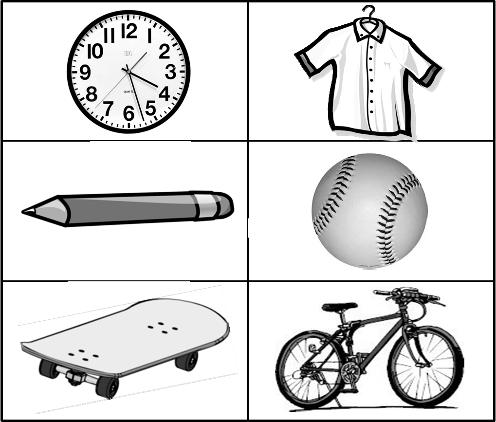 Fig. S2 Pictures to test naming for Item 9 Best Language of PedNIHSS